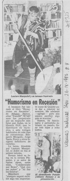 Humorismo en recesión".  [artículo]