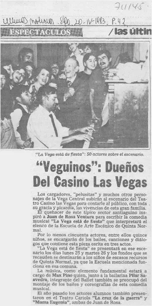 "Veguinos": dueños del casino Las Vegas.  [artículo]