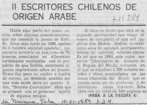 II escritores chilenos de origen árabe.  [artículo]