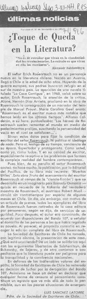 ¿Toque de queda en la literatura?  [artículo] Filebo.