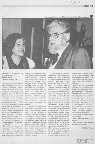 Imágenes de infancia y adolescencia  [artículo] Floridor Pérez.