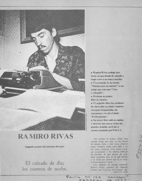 Ramiro Rivas: [entrevista] [artículo] Cecilia Domeyko.