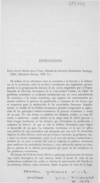 Manual de derecho económico  [artículo] Carlos Jorquiera.