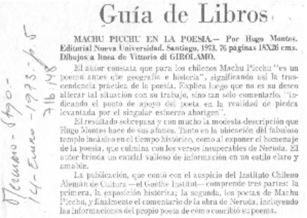 Machu Picchu en la poesía.  [artículo]