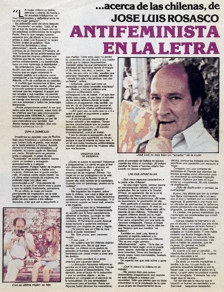 Antifeminista en la letra : [entrevistas] [artículo]
