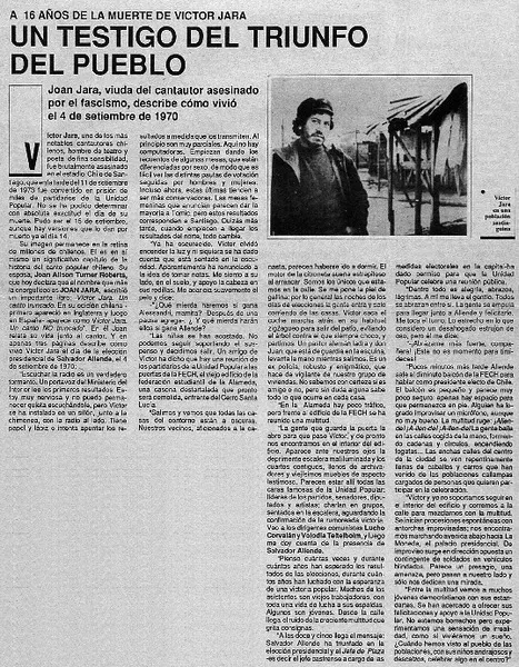 Un Testigo del triunfo del pueblo.  [artículo]