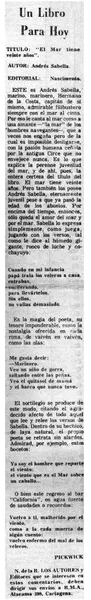El mar tiene veinte años"  [artículo] Pickwick.