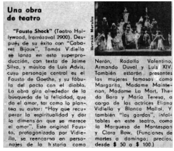 Una obra de teatro.  [artículo]