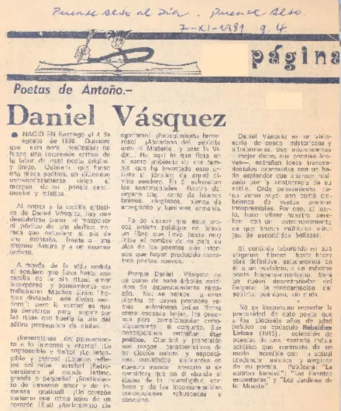 Daniel Vásquez.  [artículo]