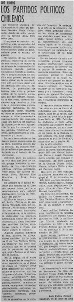 Los partidos políticos chilenos  [artículo] Luis Palma Zúñiga.