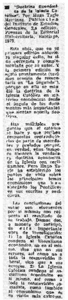 "Doctrina económica de la Iglesia Católica".  [artículo]