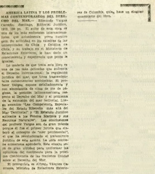 América Latina y los problemas contemporáneos del derecho del mar.  [artículo]