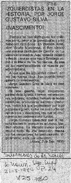 Izquierdistas en la historia  [artículo] Alone.