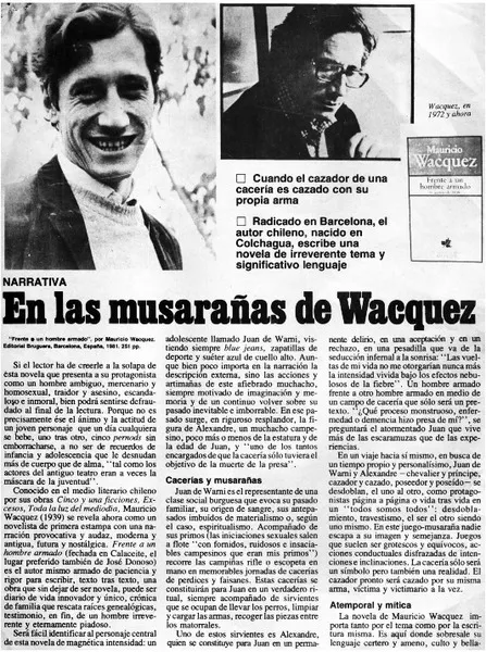 En las musarañas de Wacquez  [artículo] Jaime Quezada.