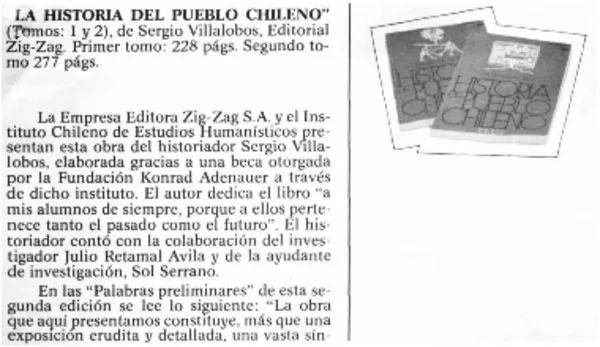 "La historia del pueblo chileno".  [artículo]