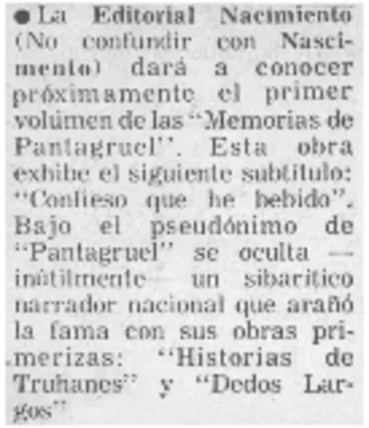 Memorias de pantagruel.  [artículo]