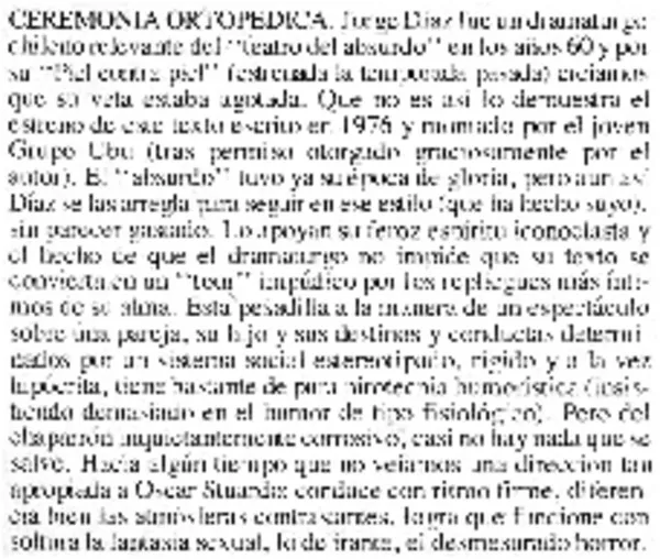Ceremonia ortopédica  [artículo]Pedro Labra.