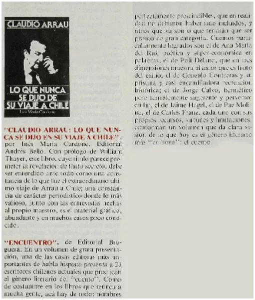 "Claudio Arrau: lo que nunca se dijo de su viaje a Chile"  [artículo] Carlos Iturra.