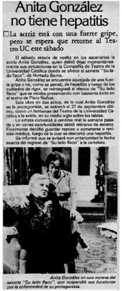 Anita González no tiene hepatitis.  [artículo]