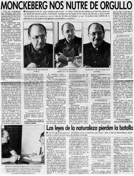 Monckeberg nos nutre de orgullo : [entrevistas] [artículo] Irene Helmke.