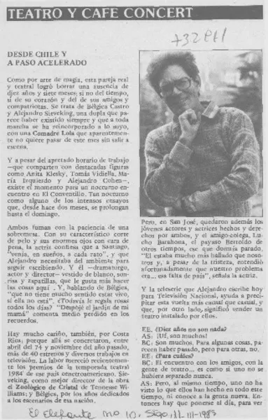 Desde Chile y a paso acelerado.  [artículo]