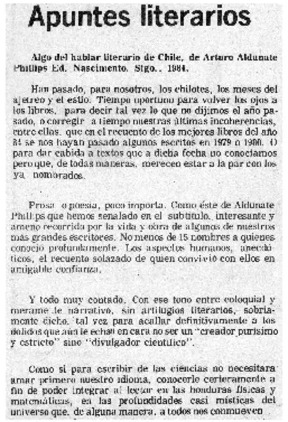 Algo del hablar literario de Chile  [artículo] Mario Contreras Vega.