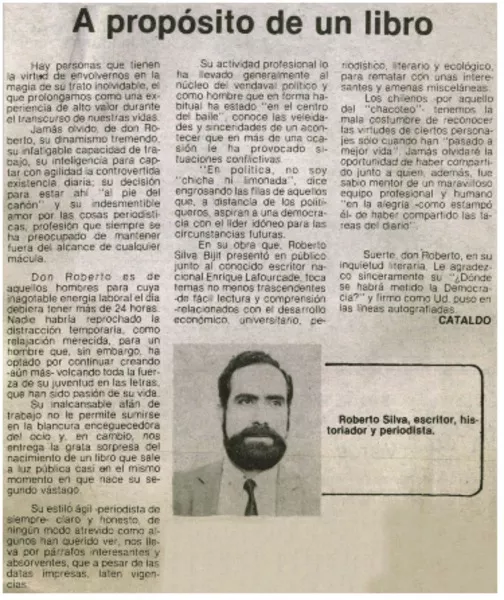 A propósito de un libro  [artículo] Cataldo.