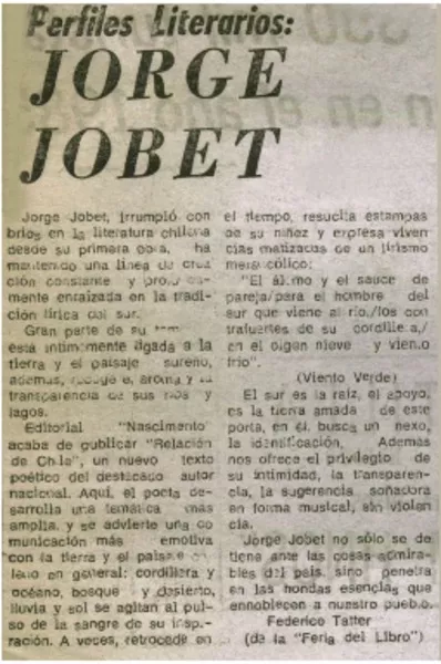Jorge Jobet  [artículo] Federico Tatter.
