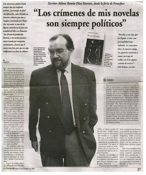 Los crímenes de mis novelas son siempre políticos  [artículo]