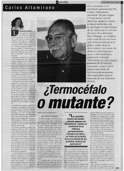 ¿Termocéfalo o mutante?  [artículo] Maura Brescia.