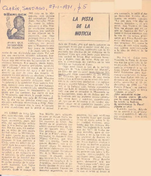 ¿Para que demonios lo Mason?  [artículo] Holmes Sherlock.
