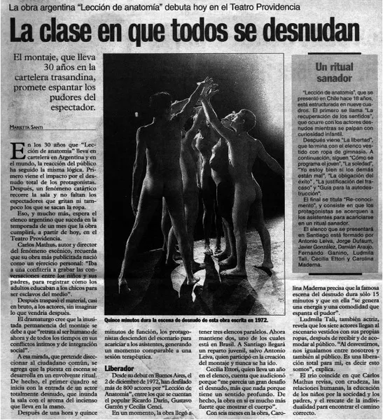 La clase en que todos se desnudan  [artículo] Marietta Santí.