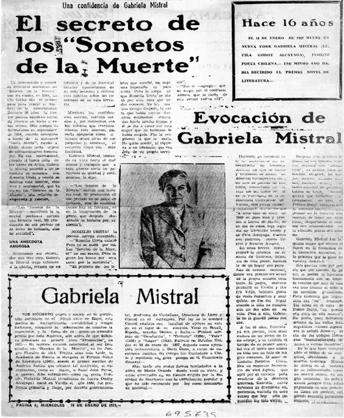 "Falta difusión de obra de Gabriela Mistral" : [entrevistas] [artículo] Rubén Aguilera.