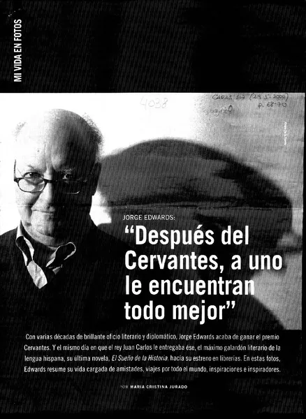 "Después del Cervantes, a uno le encuentran todo mejor"  [artículo] María Cristina Jurado.