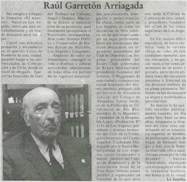 Raúl Garretón Arriagada  [artículo] La Familia.