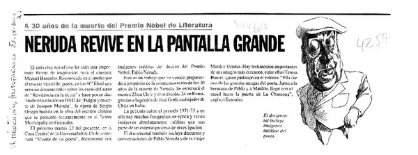 Neruda revive en la pantalla grande  [artículo]
