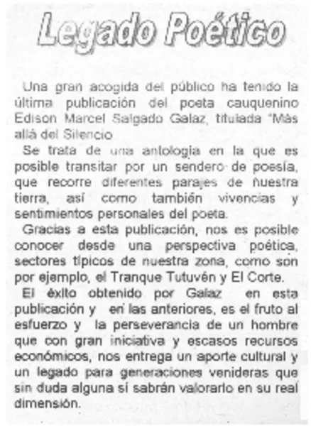 Legado poético  [artículo]