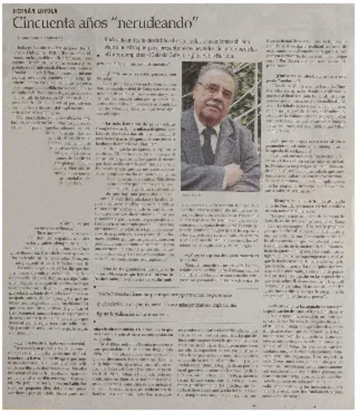 Cincuenta años "nerudeando" : [entrevistas] [artículo] Maria Teresa Cárdenas.