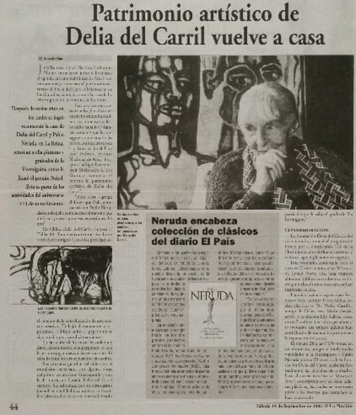 Patrimonio artístico de Delia del Carril vuelve a casa  [artículo] Vicente Clua.