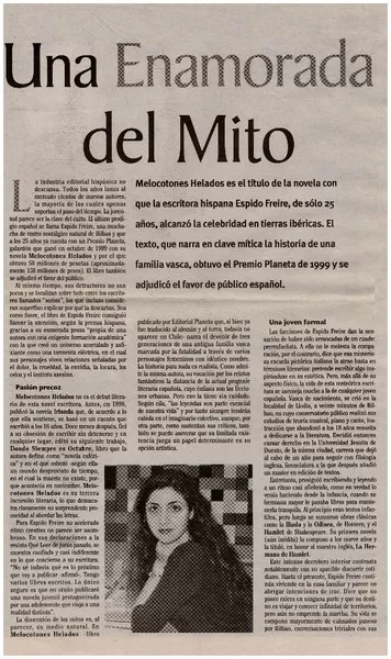 Una enamorada del mito.  [artículo]