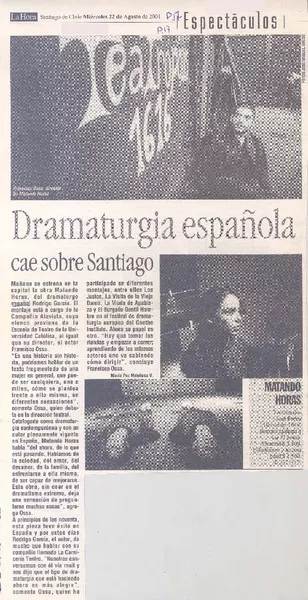 Dramaturgia española cae sobre Santiago  [artículo] María Paz Mateluna V.