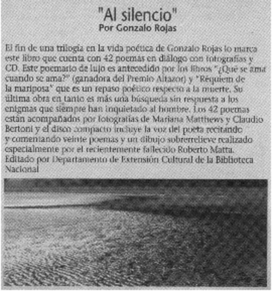 "Al silencio"  [artículo]