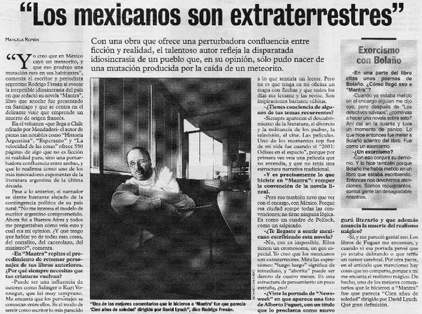 Los mexicanos sos extraterrestres  [artículo] Manuela Roman.