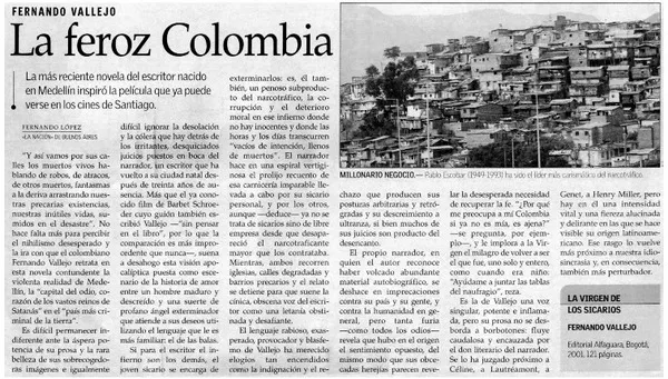 La feroz Colombia  [artículo] Fernando López.