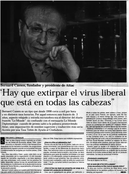 "Hay que extirpar el virus liberal que está en todas las cabezas"  [artículo] Juan A. González.