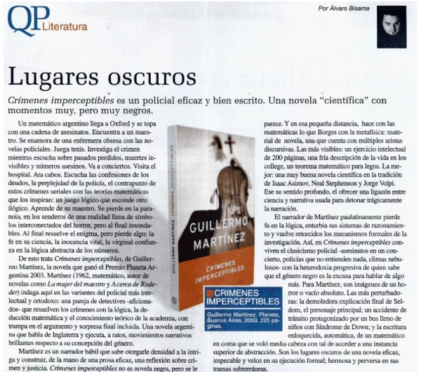 Lugares oscuros  [artículo] Alvaro Bisama.