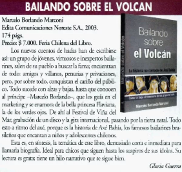 Bailando sobre el volcán  [artículo] Gloria Guerra.