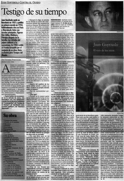 Testigo de su tiempo  [artículo] Cándida Portugués.