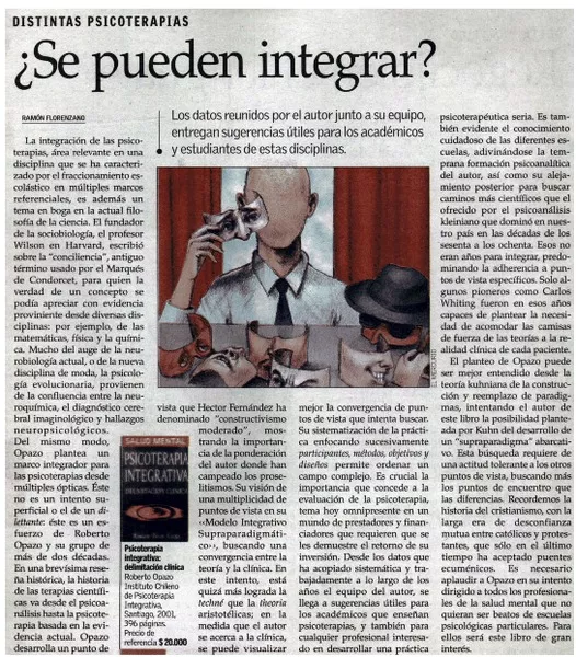 Se pueden integrar?  [artículo] Ramón Florenzano.