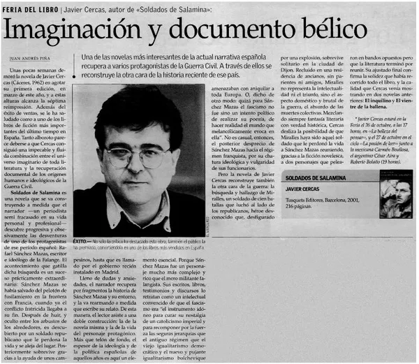 Imaginación y documento bélico  [artículo] Juan Andrés Piña.